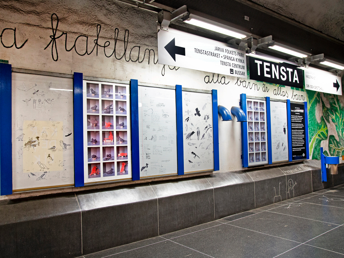 Konst på Tensta tunnelbanestation