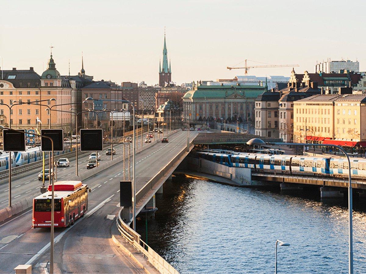 Vy över centralbron från Södermalm