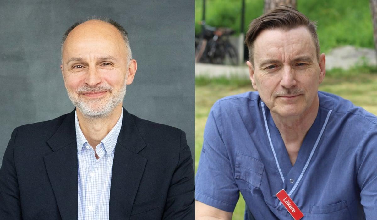 Foto på den nya forsknings- och innovationsdirektören samt den nya medicinska forskningsdirektören i Region Stockholm.
