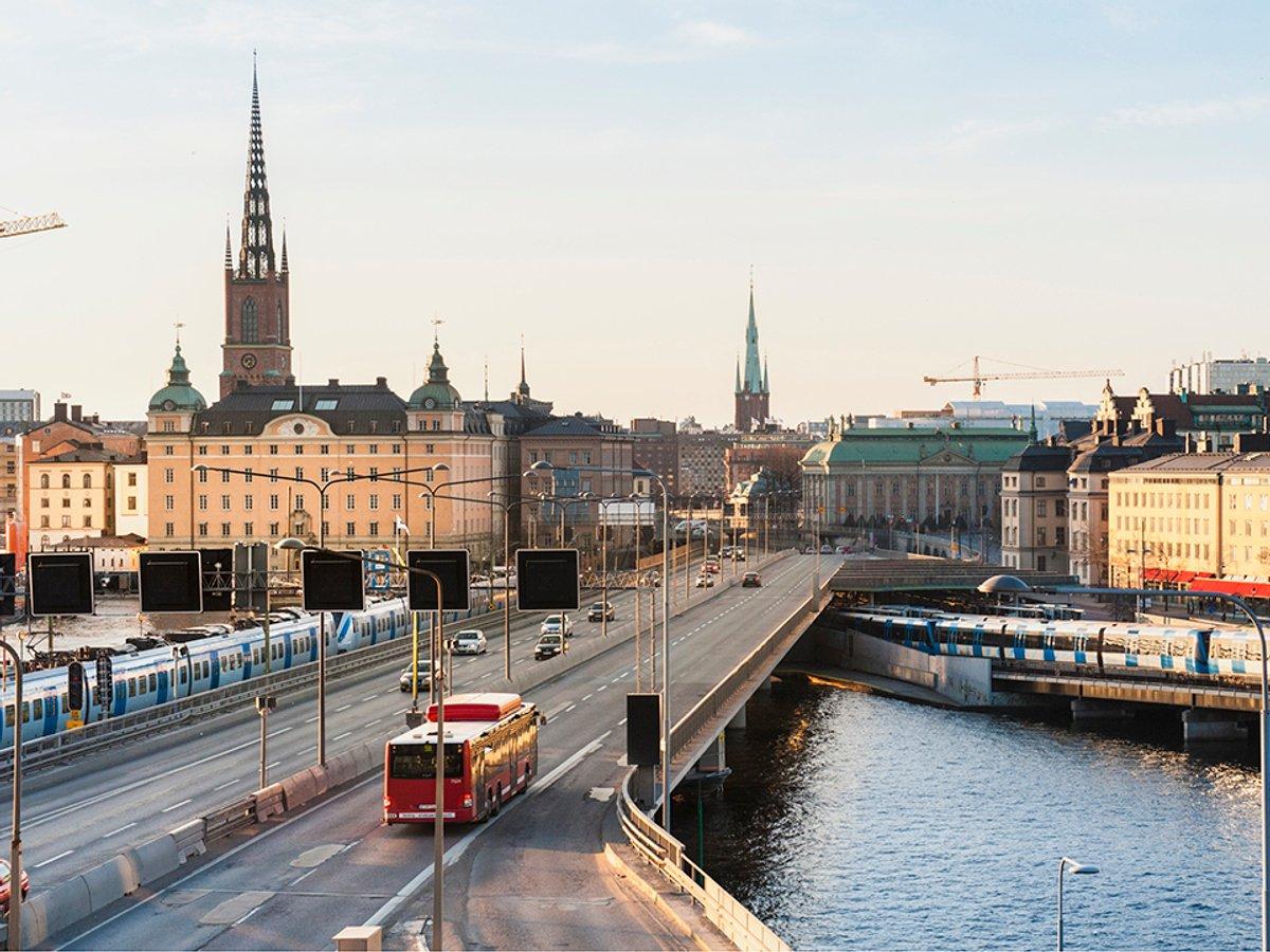 Vy över centralbron från Södermalm