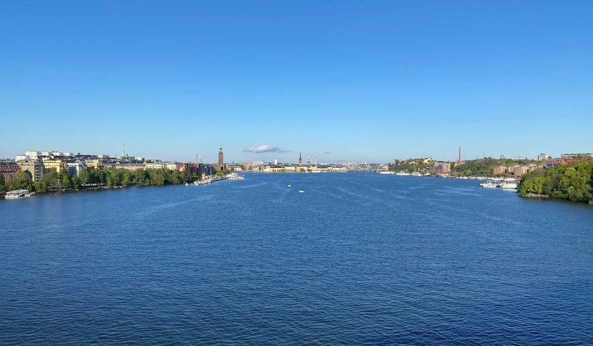 Vy från Västerbron med riddarfjärden